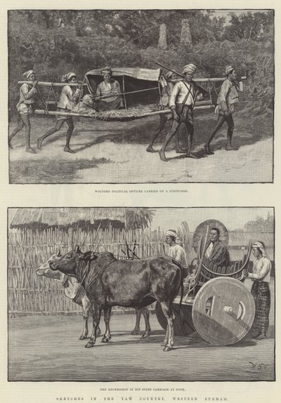 Sketches in the Yaw Country, Western Burma by William Barnes Wollen
